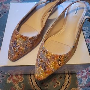 Beautiful mosaic sling back shoes